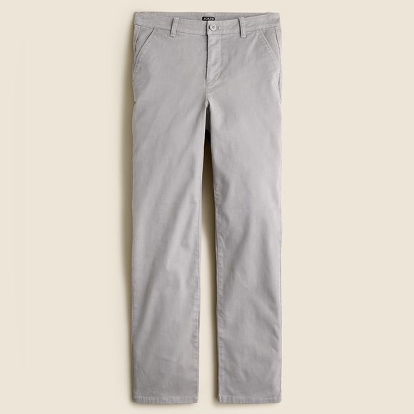 J. Crew - Kate Straight-Leg Chino Pants in Vintage Dove Gray - Picture 2 of 5